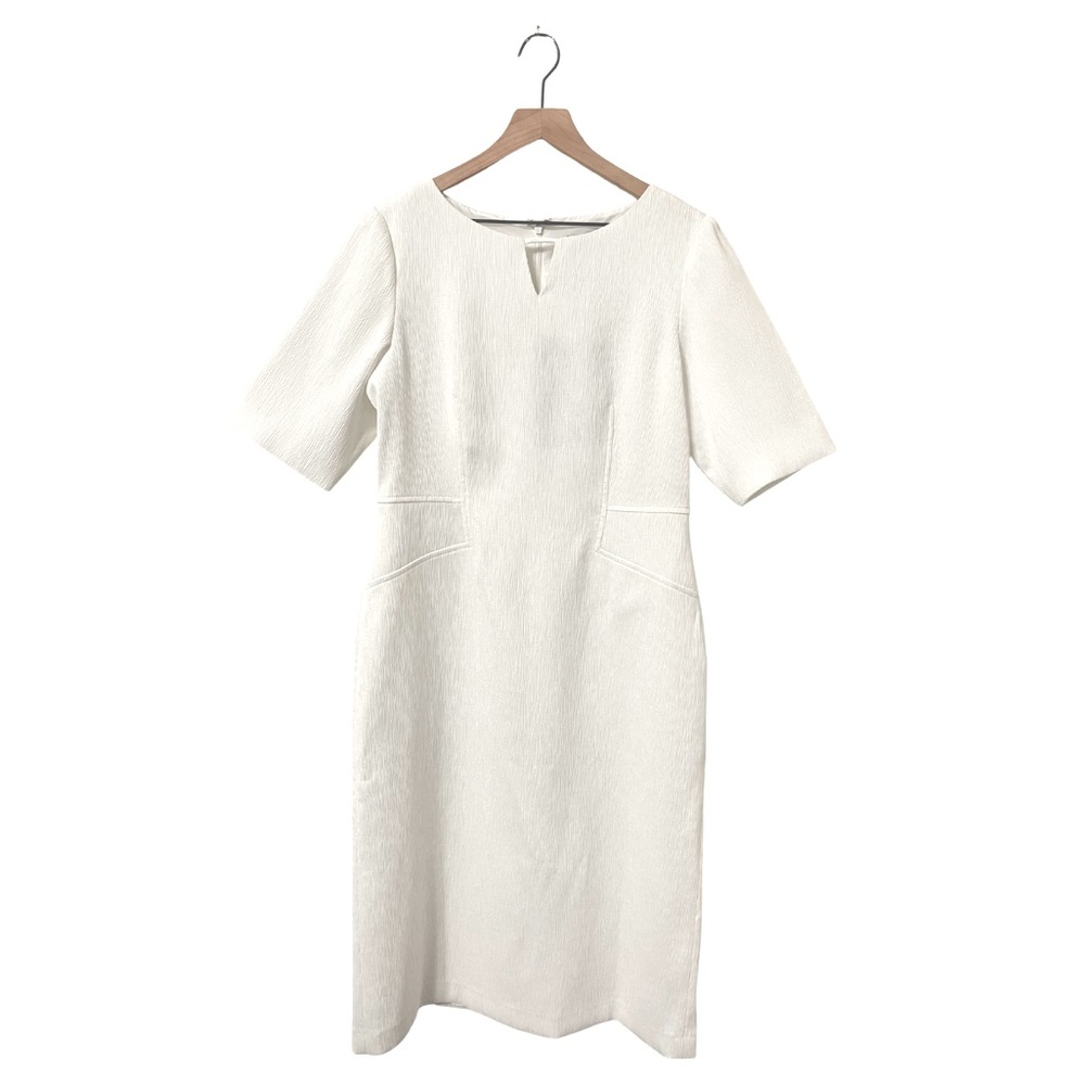 Giovanna Signature Off-White Shift Dress Size 10